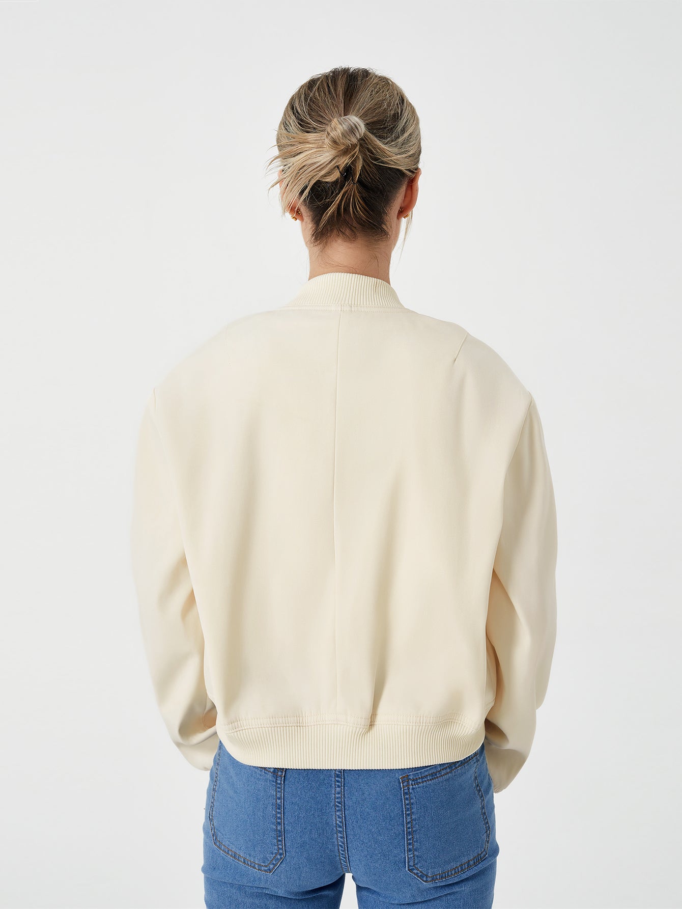 Leichte Cropped Bomberjacke für Frühlings-Styles