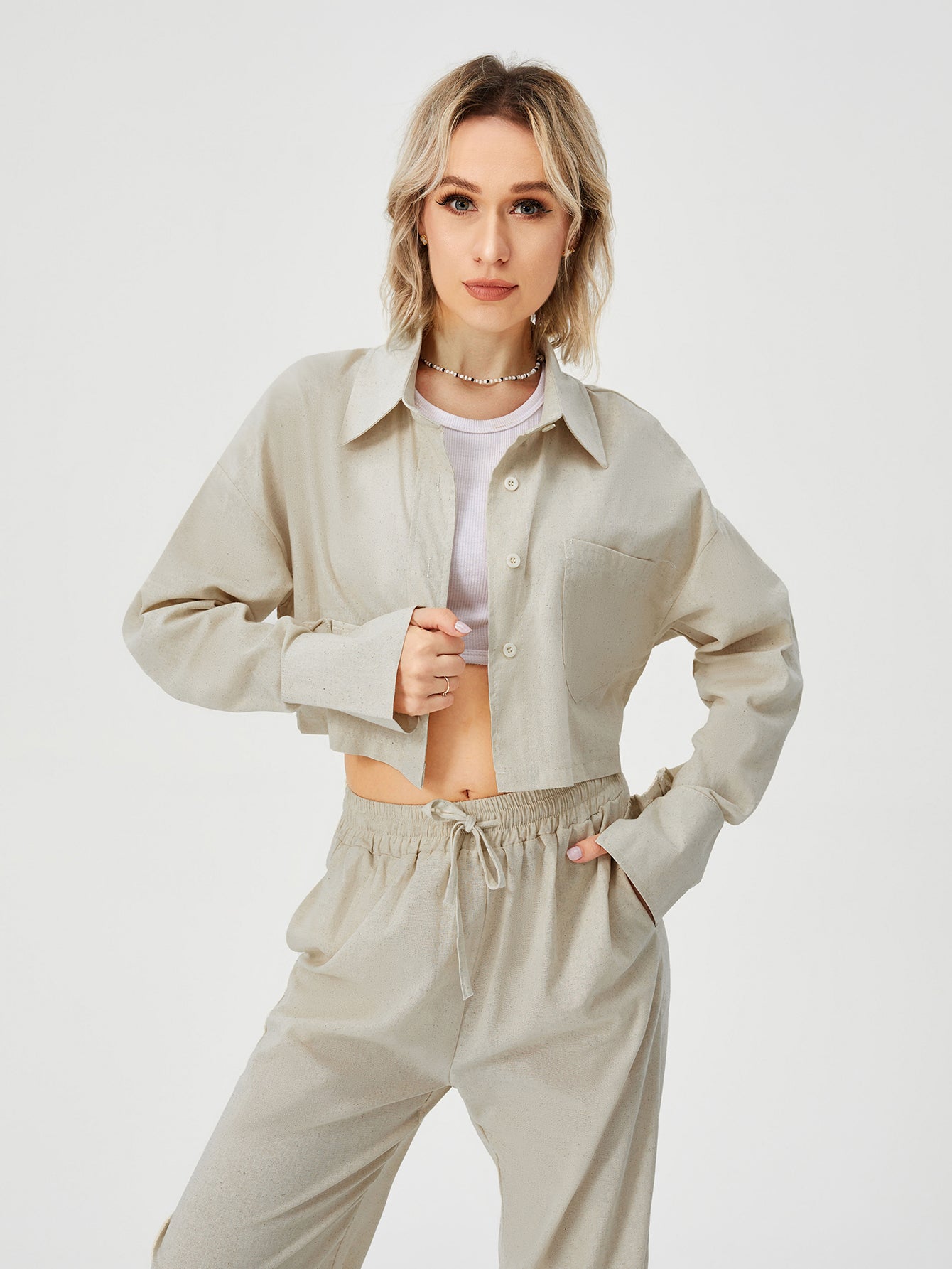 Elegantes Damen Zweiteiler Set für Freizeit & Loungewear