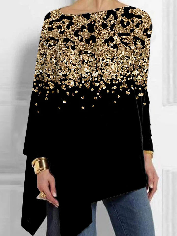 Elegantes 3D-Blüten Shirt für Frühling-Ausflüge