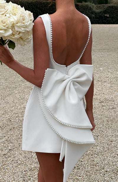 Elegantes A-Linien Kleid mit Schleife Perfekt für Partys