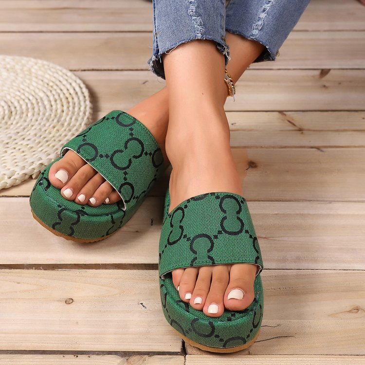 Stylische Plateau-Slipper für Damen Perfekt für Frühling