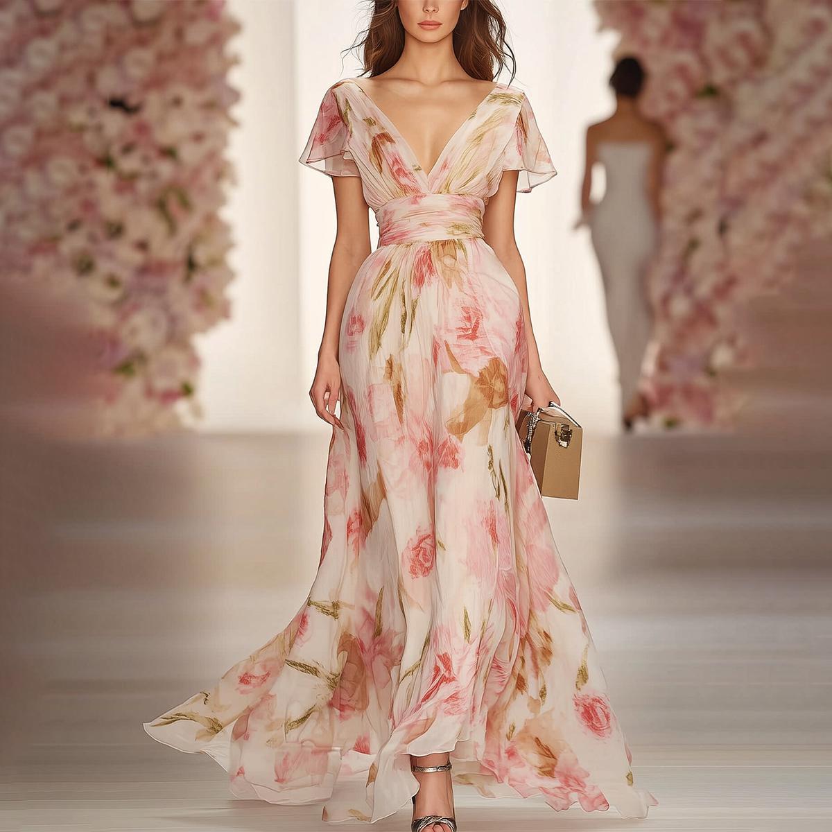 Elegantes Blumen-Maxi-Kleid für Alltag und Anlässe