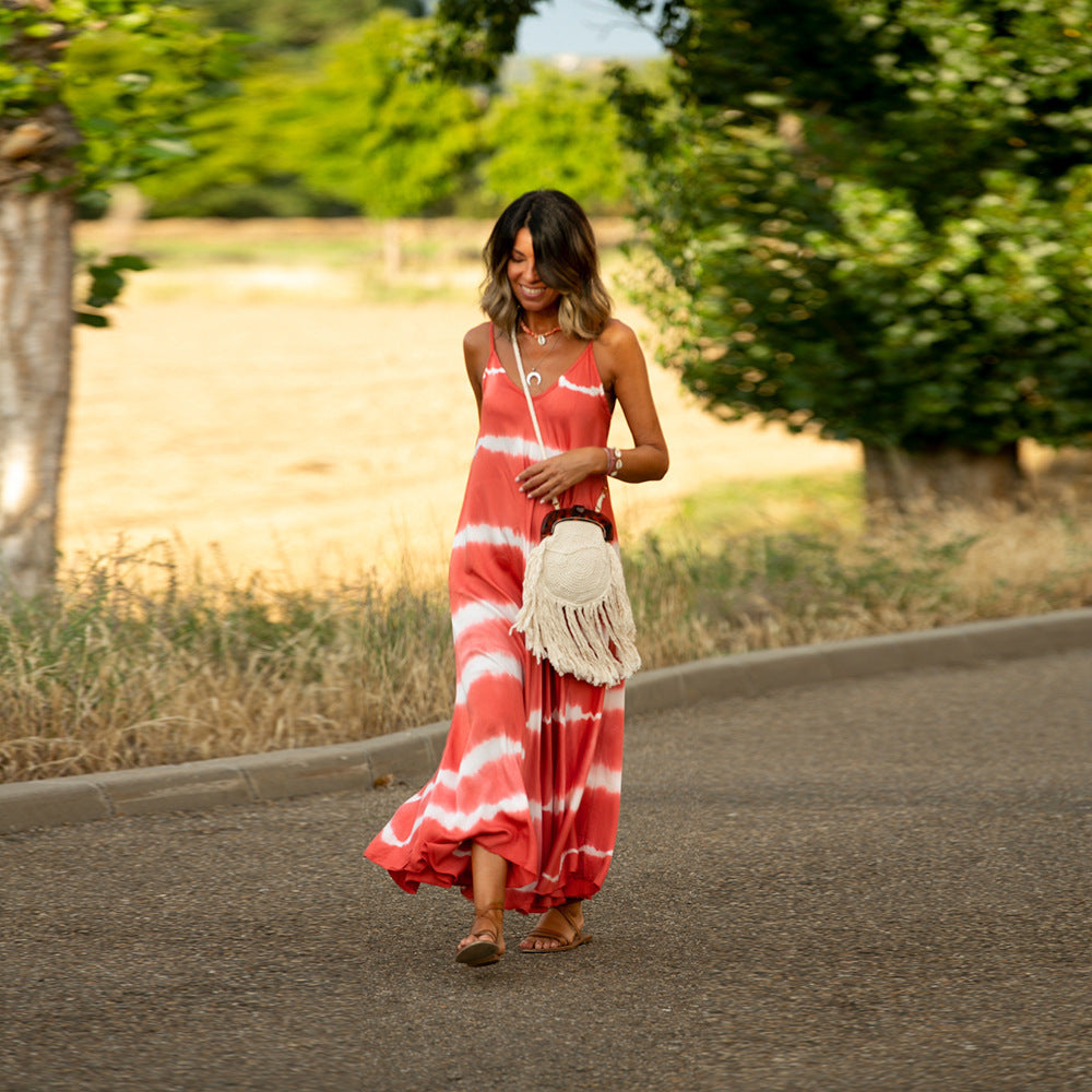Fließendes Maxi-Sommerkleid für Alltag & Freizeit