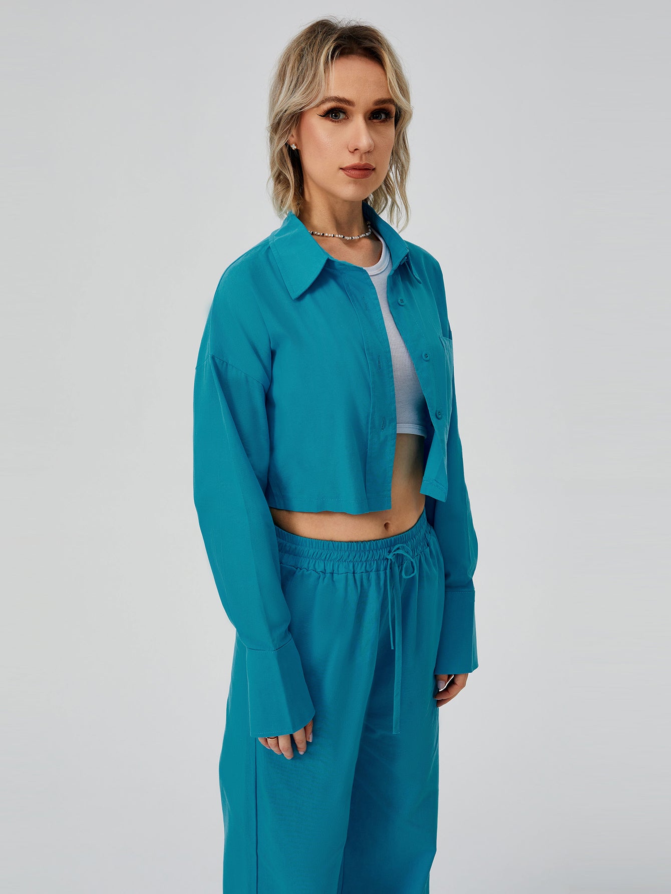 Elegantes Damen Zweiteiler Set für Freizeit & Loungewear