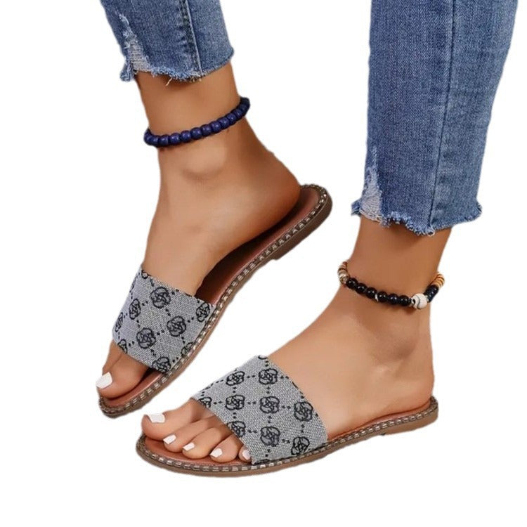Florale Damen-Sandalen Rutschfest Perfekt für den Strand