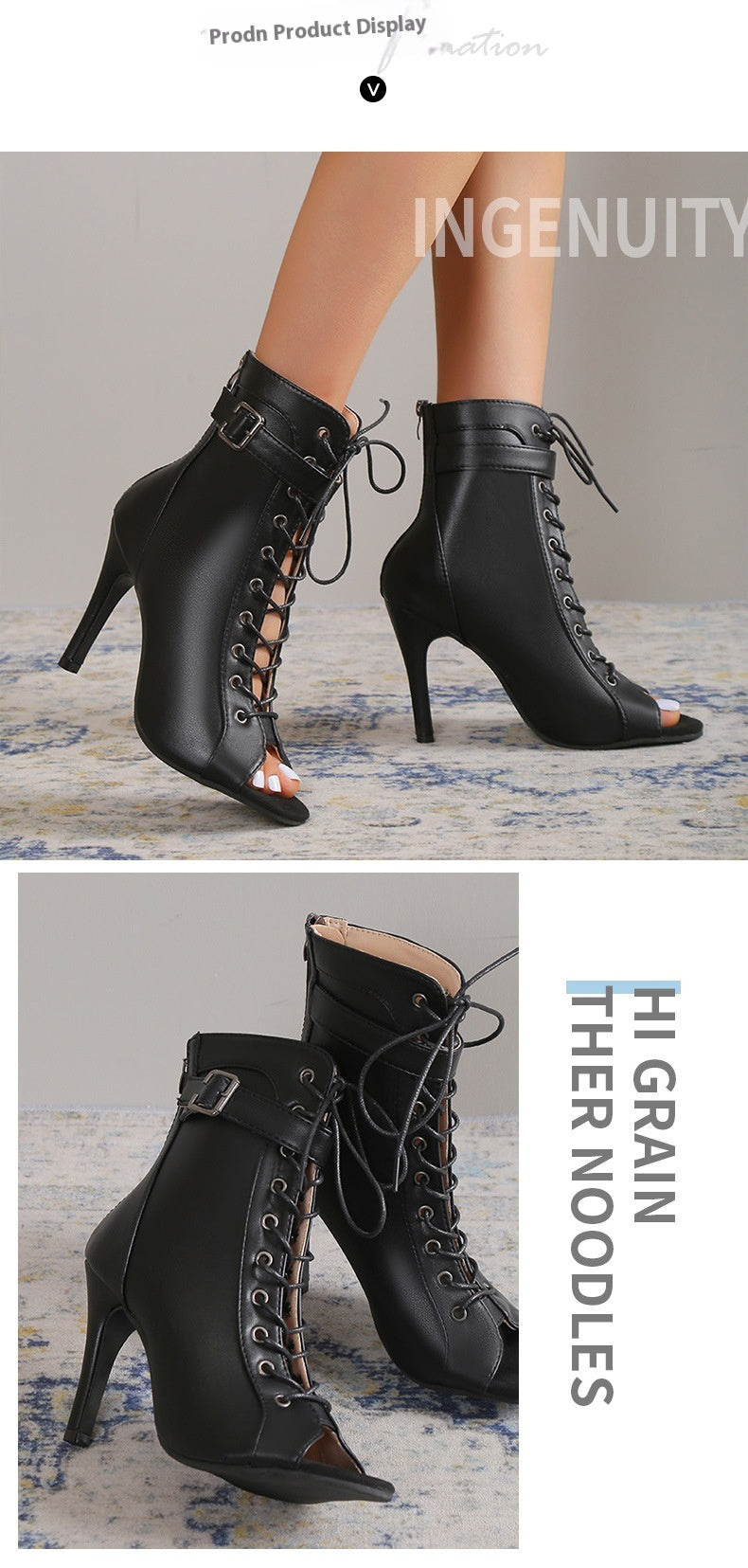 Elegante Peep-Toe High Heels für besondere Anlässe
