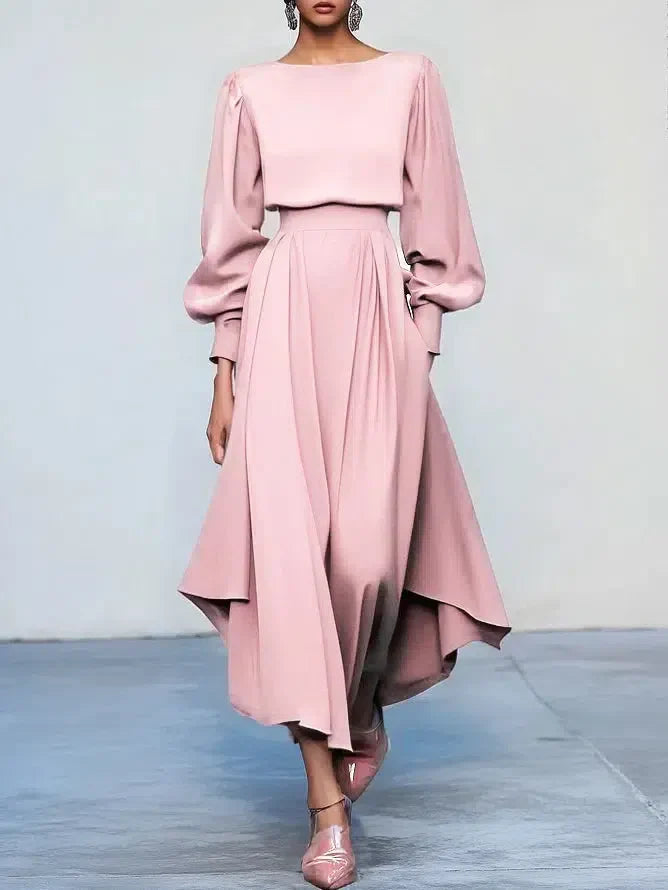 Sweet Pink Long Sleeve Maxi Dress - Frühlingserfrischung mit Stil und Komfort