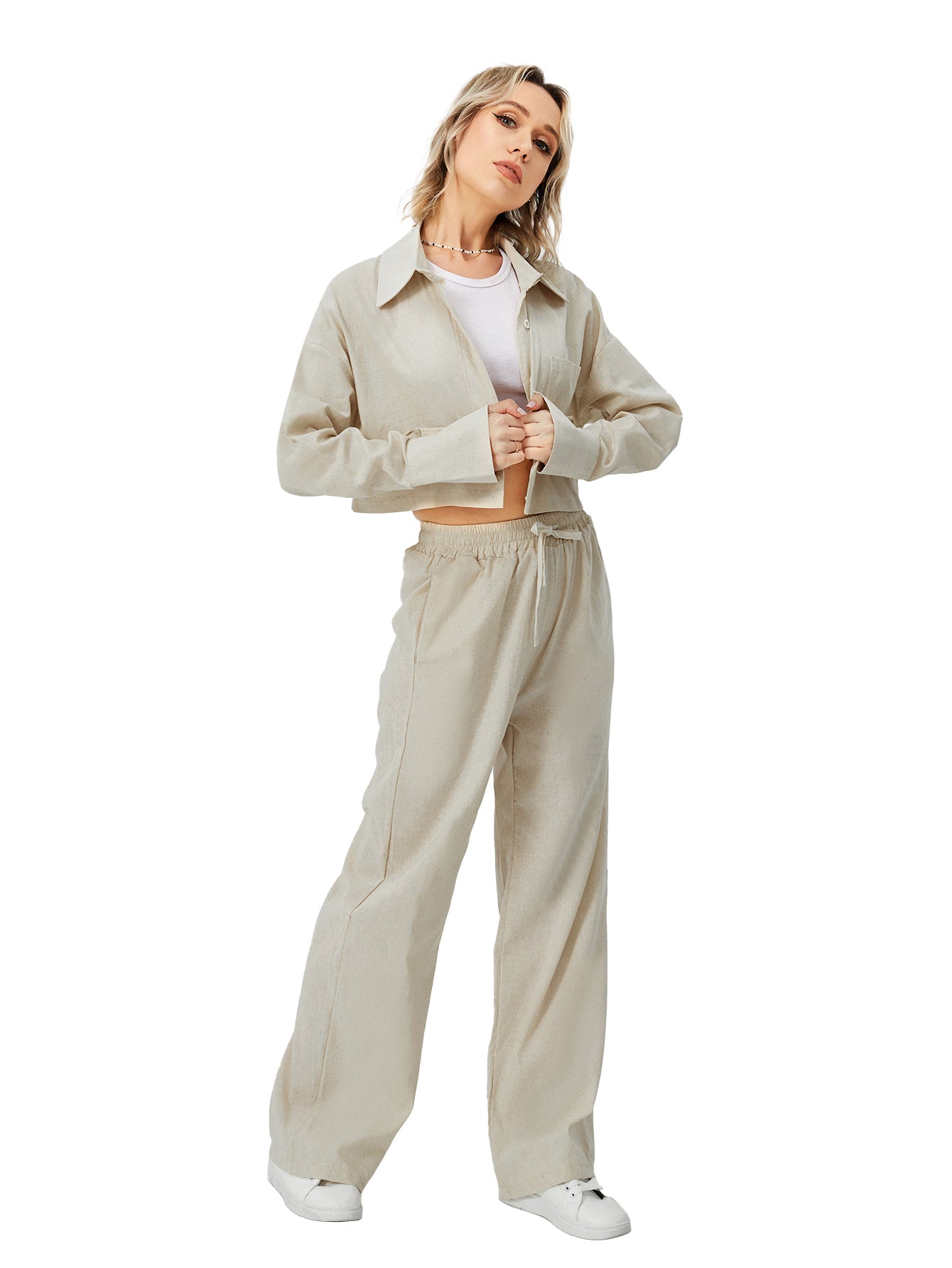 Elegantes Damen Zweiteiler Set für Freizeit & Loungewear