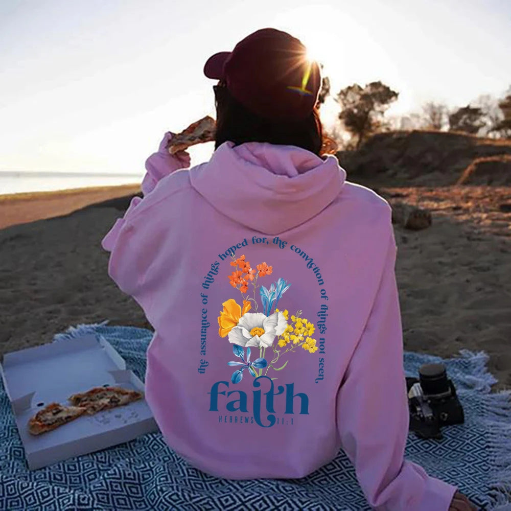 Aesthetic Hoodie mit Bibelvers Print Perfekt für Frühling