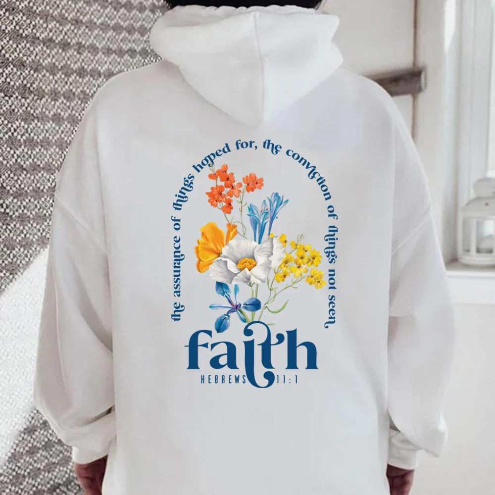 Aesthetic Hoodie mit Bibelvers Print Perfekt für Frühling