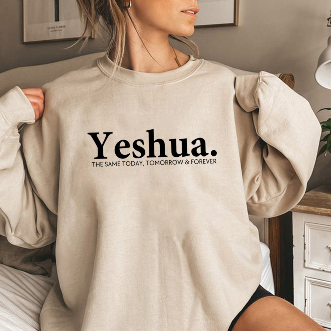 Vintage Yeshua Sweatshirt Christliche Mode für Frühling