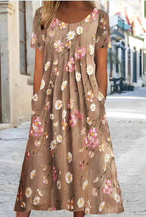 Elegantes Blumen Sommerkleid Perfekt für Alltag & Events