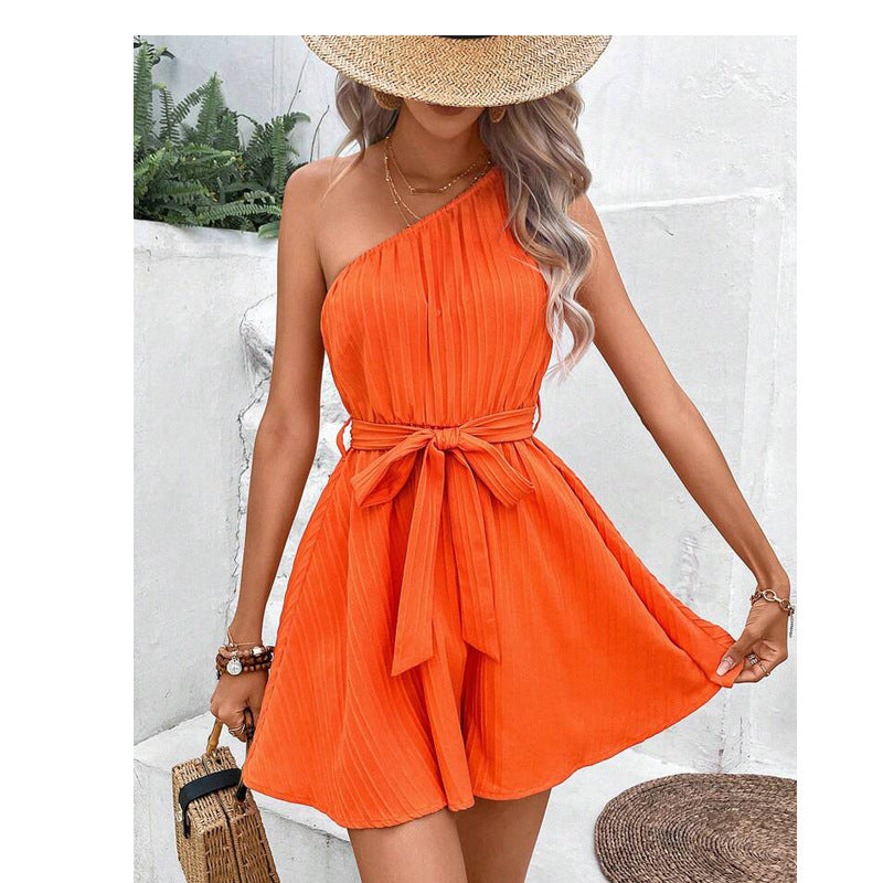 Eleganter One-Shoulder Jumpsuit Perfekt für Frühlingstage