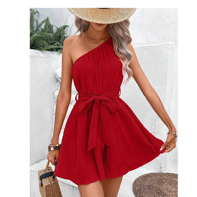 Eleganter One-Shoulder Jumpsuit Perfekt für Frühlingstage