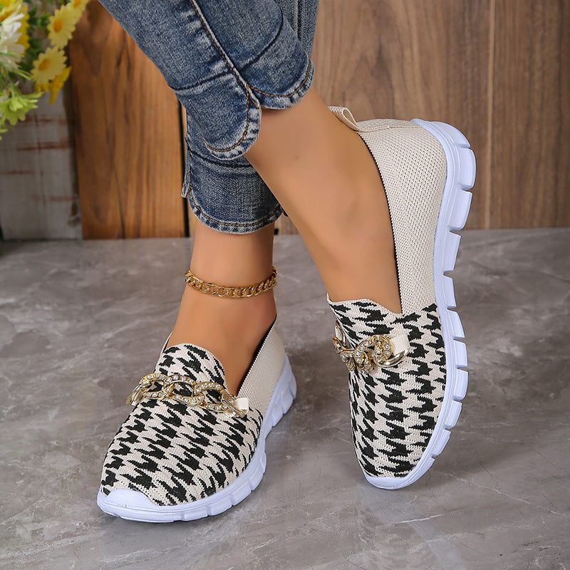 Elegante Hahnentritt-Loafers für Frühling & Sommer