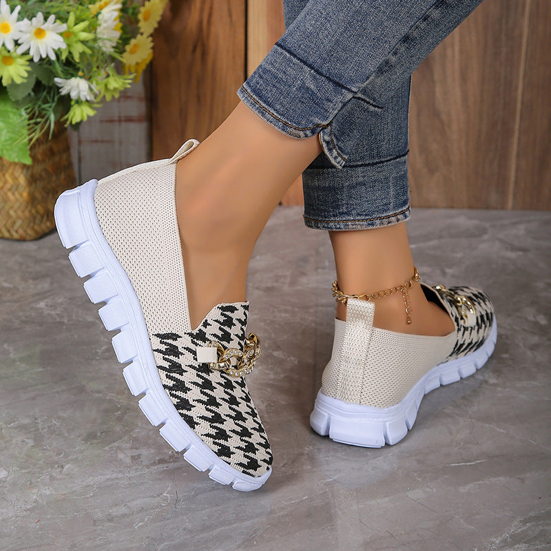 Elegante Hahnentritt-Loafers für Frühling & Sommer