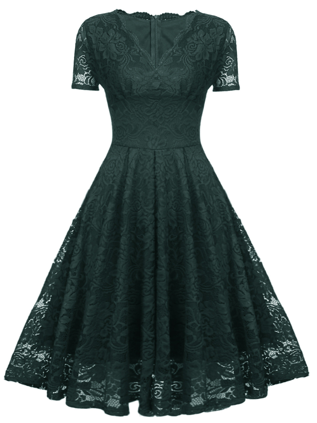 Elegantes Midikleid mit Spitze Perfekt für Feste & Alltag