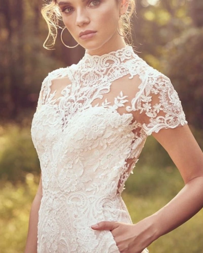 Eleganter Braut-Jumpsuit Kurzarm Perfekt für Ihre Hochzeit