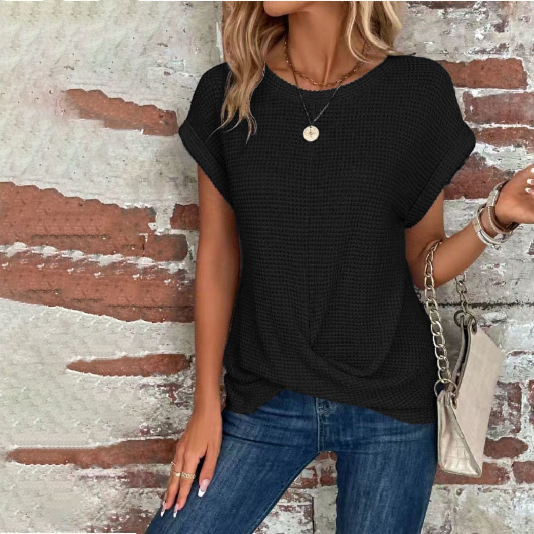 Lässiges Waffel-T-Shirt für den stilvollen Alltag