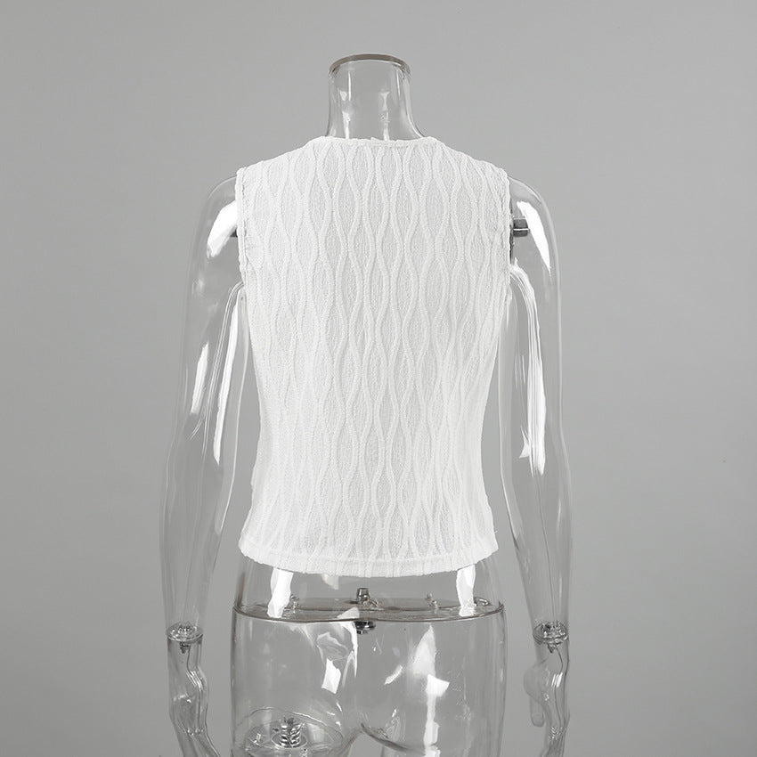 Stilvolle Jacquard-Weste für Alltag und Frühlingsmomente