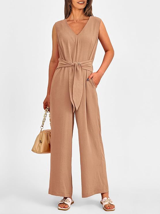 Eleganter V-Ausschnitt Jumpsuit für Freizeit & Sommer