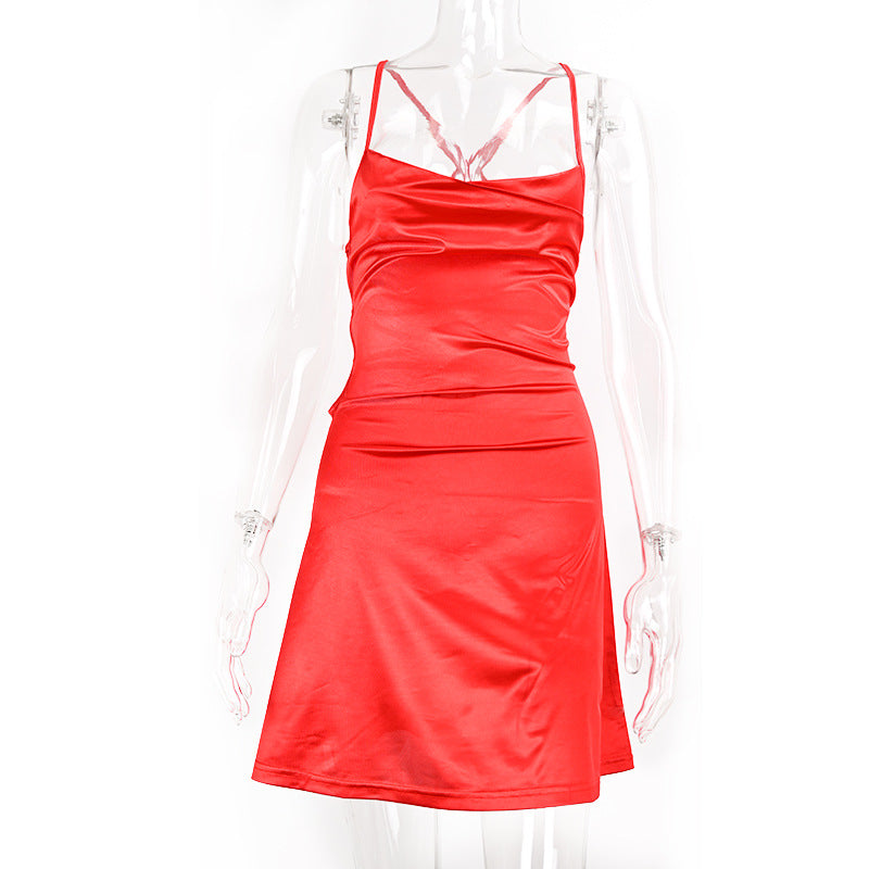 Verführerisches Mini-Partykleid mit Schnürung für Frühling