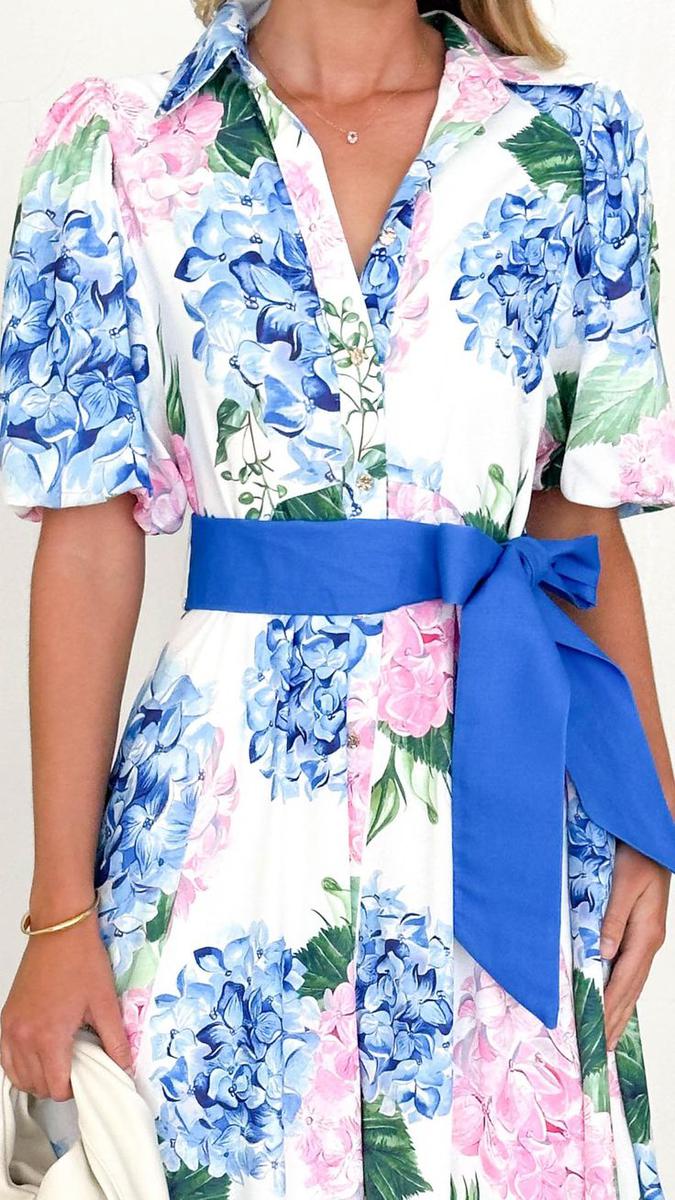 Blumiges Frühlings-Maxi-Kleid für Alltag & Anlässe