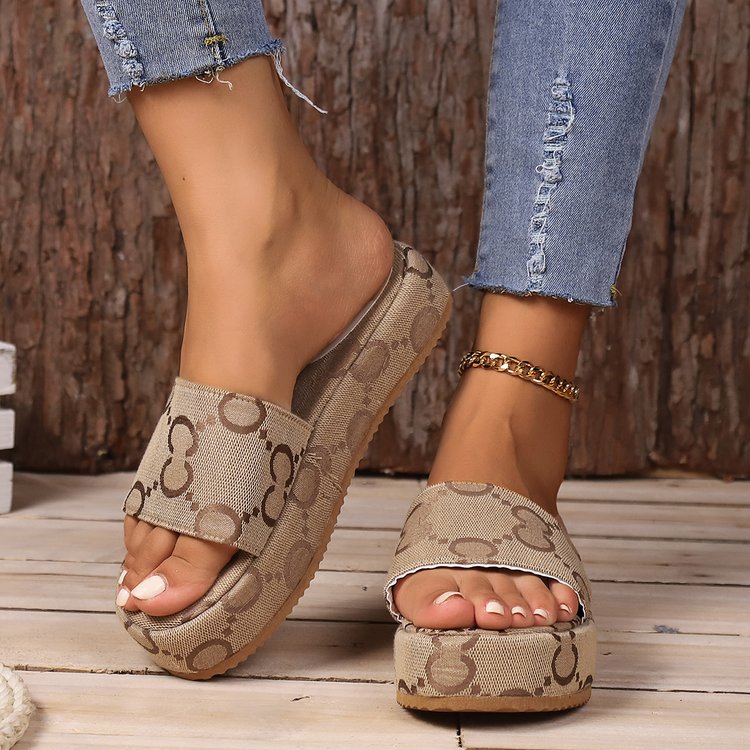 Stylische Plateau-Slipper für Damen Perfekt für Frühling