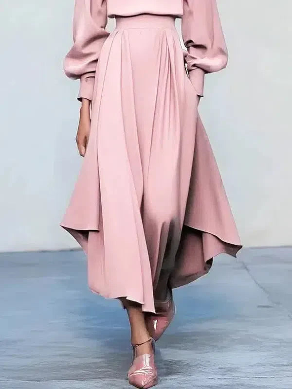 Sweet Pink Long Sleeve Maxi Dress - Frühlingserfrischung mit Stil und Komfort