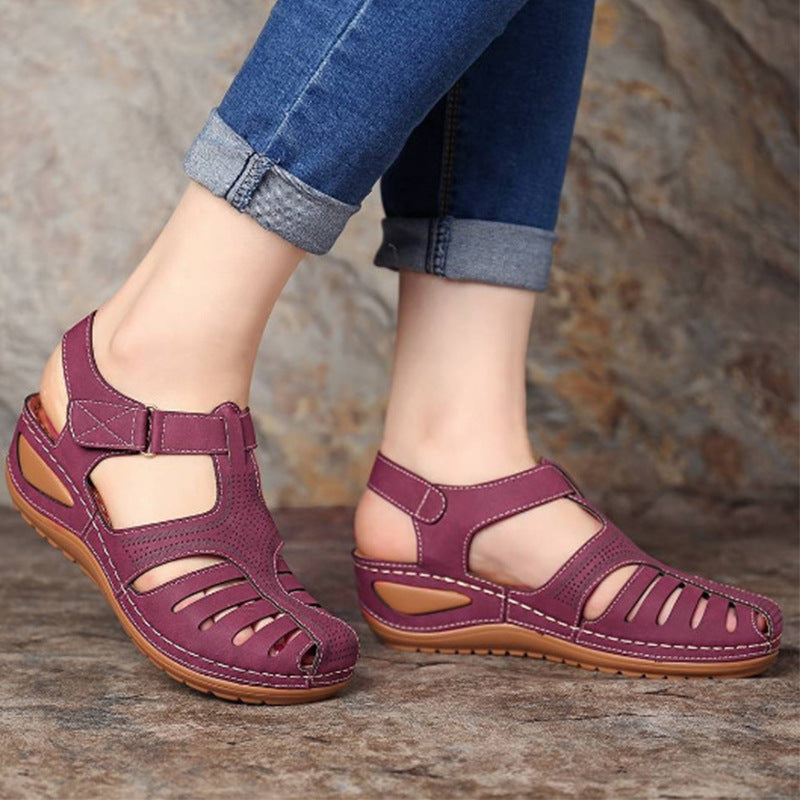 Retro Wedgesandalen Plus Size für entspannten Frühlingslook