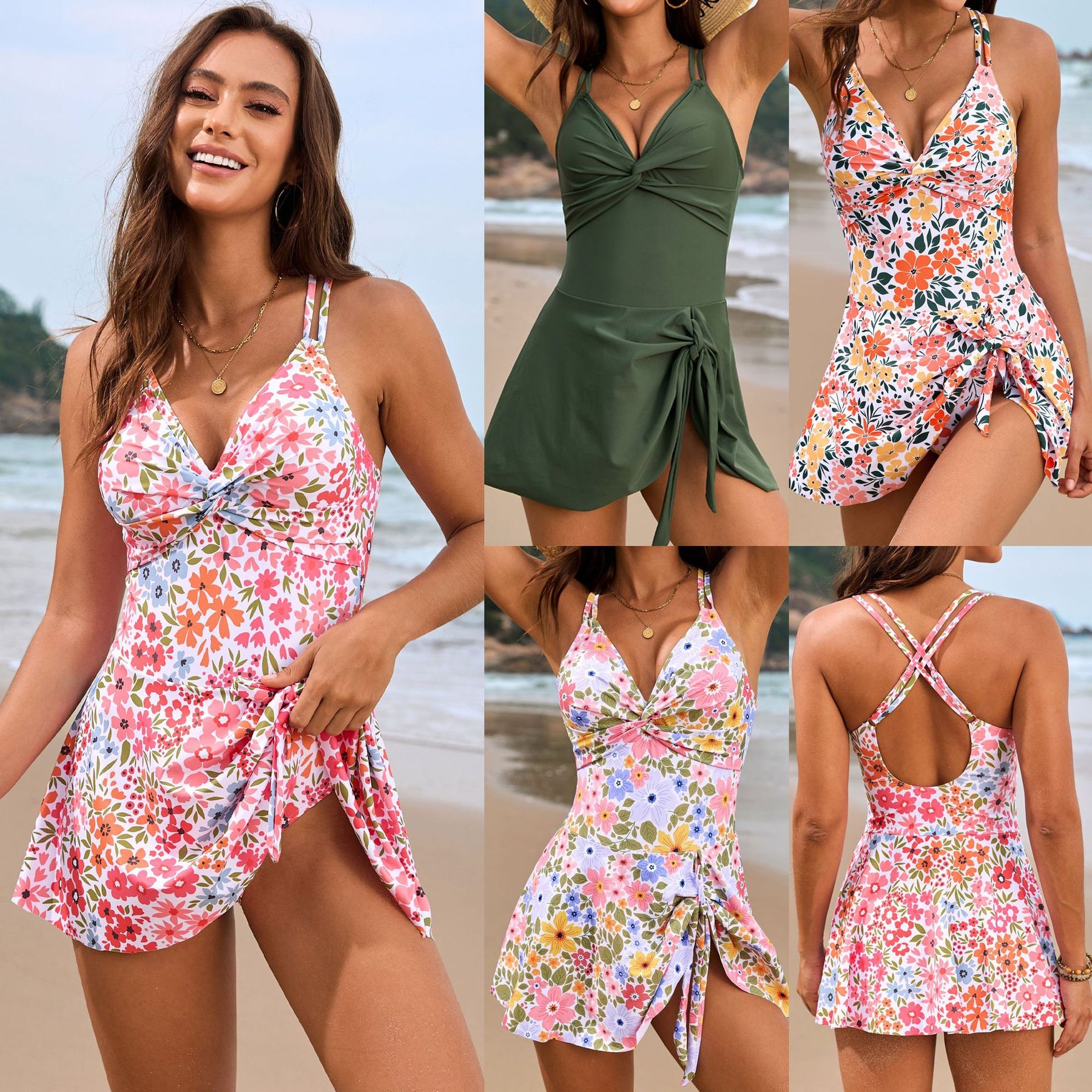 Wickel-Design Badeanzug ideal für Strandabenteuer