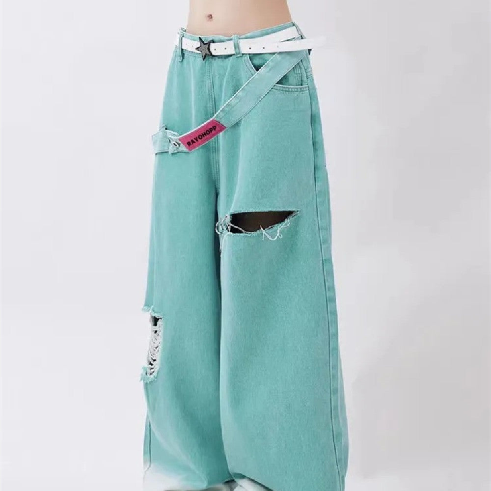 Retro Tattered Jeans für Stylische Frühlingslooks