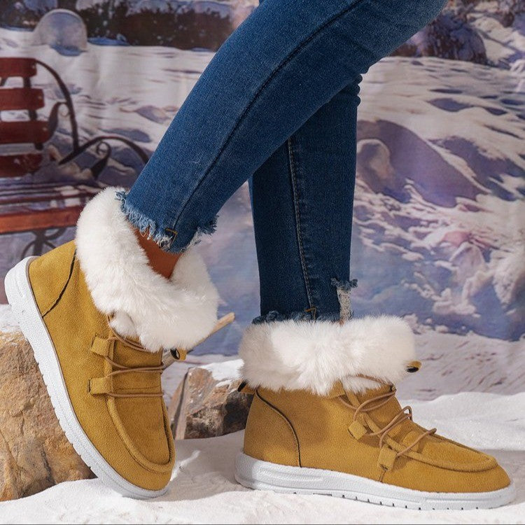 Flauschige Damen-Winterstiefel Ideal für den Übergang