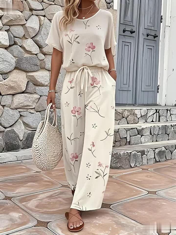 Bequemes Basic Short Sleeve Two Piece Set - Dein stylischer Frühlingsbegleiter