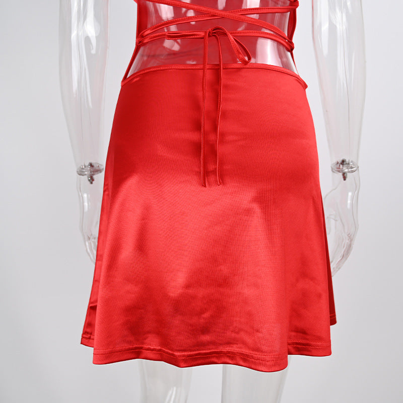 Verführerisches Mini-Partykleid mit Schnürung für Frühling