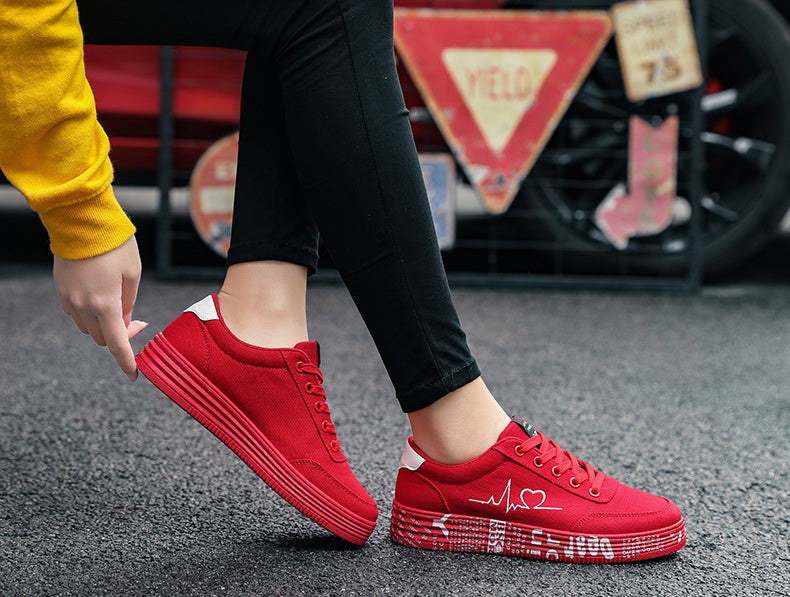 Herzmotiv Sneaker Damen Herren Valentinstag Alltag