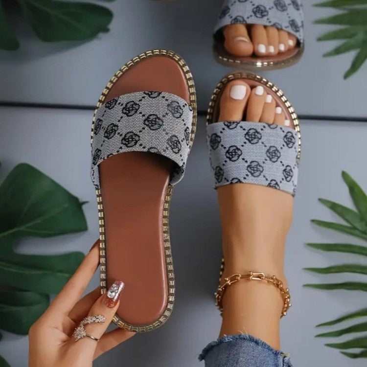 Florale Damen-Sandalen Rutschfest Perfekt für den Strand