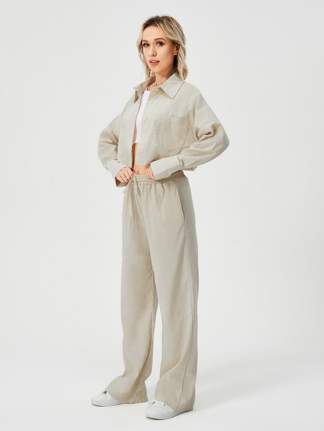 Elegantes Damen Zweiteiler Set für Freizeit & Loungewear