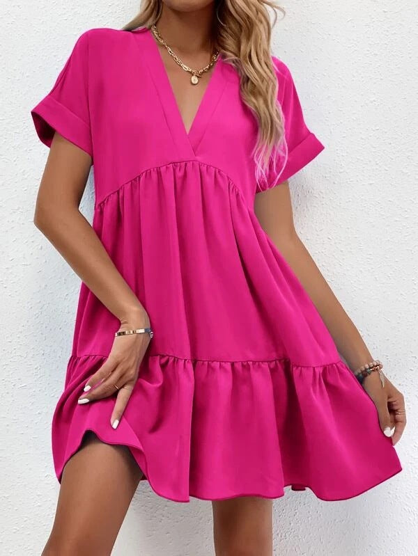 Luftiges Sommerkleid mit Rüschen Perfekt für Alltag und Strand