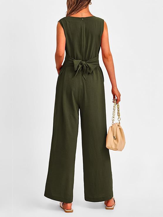 Eleganter V-Ausschnitt Jumpsuit für Freizeit & Sommer
