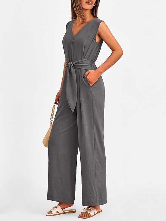 Eleganter V-Ausschnitt Jumpsuit für Freizeit & Sommer