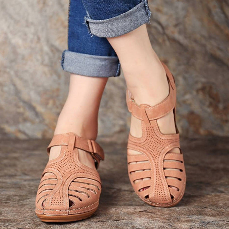 Retro Wedgesandalen Plus Size für entspannten Frühlingslook
