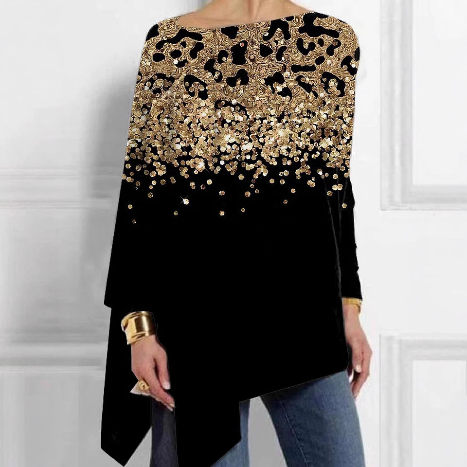 Elegantes 3D-Blüten Shirt für Frühling-Ausflüge