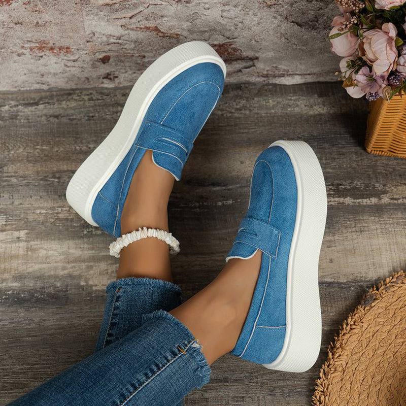 Elegante Plateau-Loafers Damen für Frühling & Freizeit