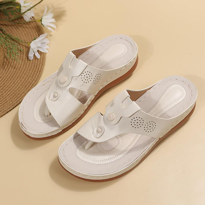 Frühlingshafte Zehensandalen Damen Perfekt für Strandtage