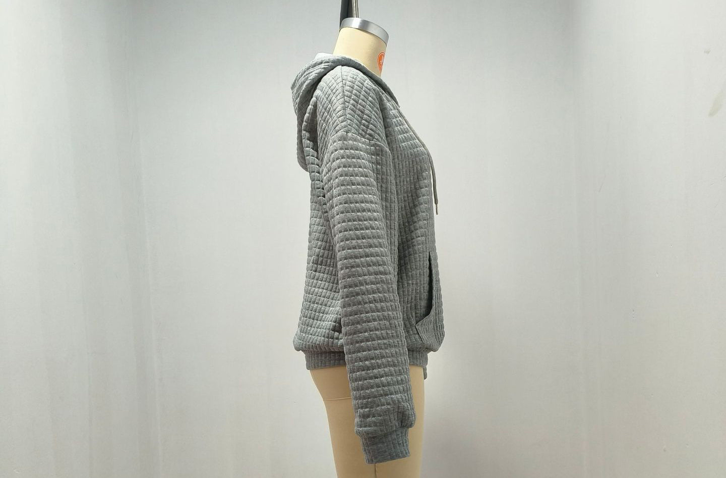 Lässiger Waffle-Hoodie Damen Perfekt für Frühling und Alltag
