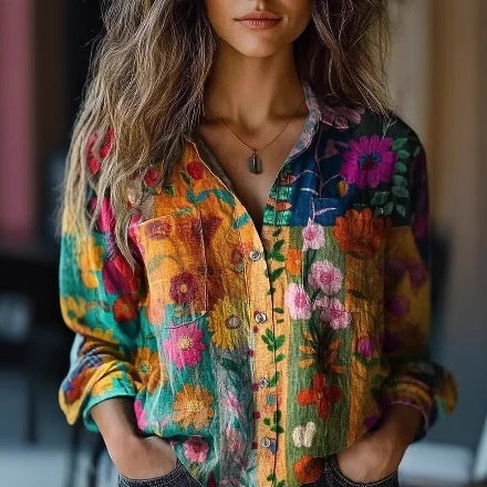 Blumenpracht Bluse für Alltag und besondere Anlässe
