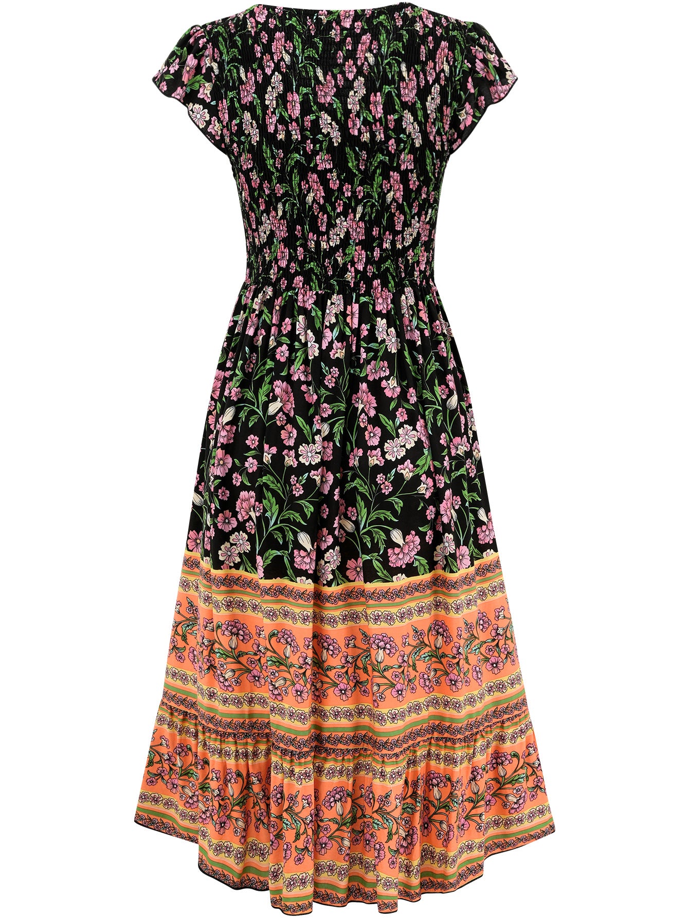 Blumen-Chic Sommerkleid Bohemian Stil für Strand & Alltag