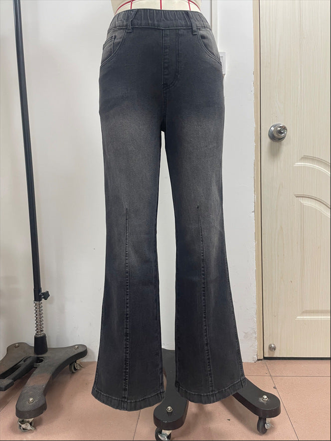 Frühlingshafte Damen-Jeans mit weitem Bein für Alltagslooks