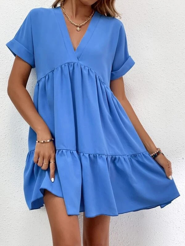 Luftiges Sommerkleid mit Rüschen Perfekt für Alltag und Strand